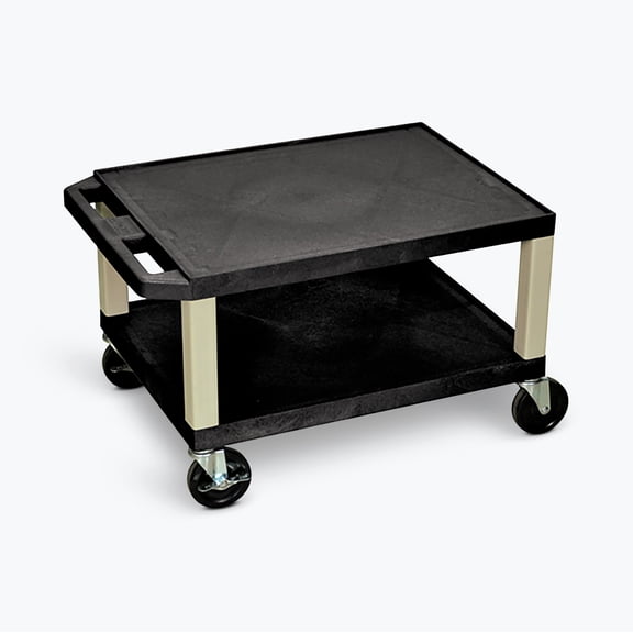 FSE 373-WT16-P 16"H AV Cart - Two Shelves - Putty Legs