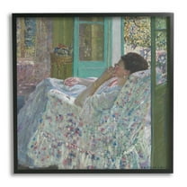 Stupell Industries Afternoon Yellow Room Frederick Carl Frieseke Classic Painting Painting Black Framed Art Print Wall Art, Design by one1000paintings