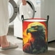 thumbnail image 5 of Fotbe Hawaiian Style Bald Eagle Cesto de Ropa con Asas, Cesto Impermeable de Gran Capacidad, Bolsa de Lavado para Dormitorio, Cesto de Ropa con Ruedas y Asas-Medium, 5 of 6