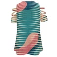 thumbnail image 3 of Papercuts 9 New Fashion Zip Off Shoulder Top Short-Sleeve Women Shirt Abstract Geometric Retro Minimal Scandinavian Colorful, 3 of 4