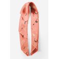 thumbnail image 2 of Bimba Orange Moustache Face Printed Pure Silk Scarf Neck Wrap Summer Hair Bandanas For Women 40 x 80 Inches, 2 of 6