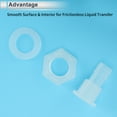 thumbnail image 6 of Unique Bargains Plastic Hose Barb Fitting 25/64" Hose ID Barb M16 Male Thread Thru-Bulk Bulkhead Fittings PP Clear 1 Set, 6 of 7