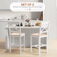 thumbnail image 4 of HOMCOM Counter Height Bar Stools Set of 2 with Cross Back and Footrest, 4 of 10