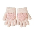 thumbnail image 5 of Lohuatrd 1 Pair Autumn Winter Patchwork Color Kids Gloves Heart Splicing Knitting Gloves Thickened Children Baby Full Finger Plush Mittens, 5 of 8