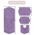 thumbnail image 2 of Home Weavers Waterford Collection 100% Cotton Non-Slip Bathroom Rug Set Machine Washable Bathroom Rug, Bath Rug, U Shaped Contour, Runner, Purple Color 4 Piece Bath Rug set, 2 of 8