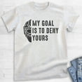 thumbnail image 2 of My Goal Is To Deny Yours Hockey T-shirt, Unisex Men's Shirt, Ice Hockey Goalie Canadian Winter Sports, Heather Ash, 3X-Large, 2 of 6