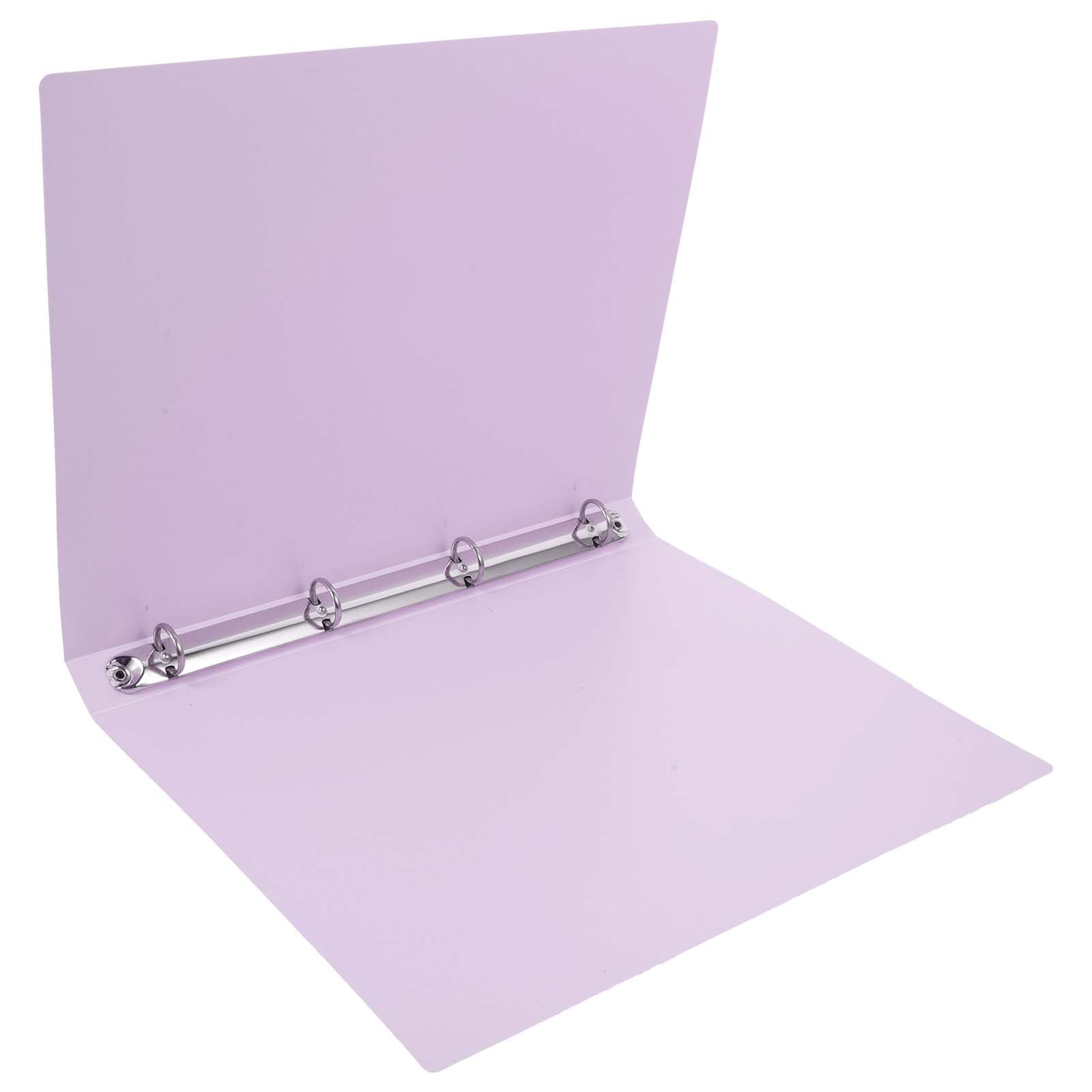 BRIGHTFUFU Loose Leaf Binders Binder Design Purple PP Document Organization 1Set