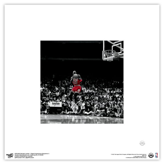 Gallery Pops Michael Jordan - Flight Progression Sequence 3 Wall Art, Unframed Version, 12" x 12"