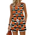 thumbnail image 2 of Women's Pajama Sets Halloween Print Sleeveless 2 Piece Set Tank Top and Shorts for Parties and Everyday Casual Outfits 09 3Xl, 2 of 6