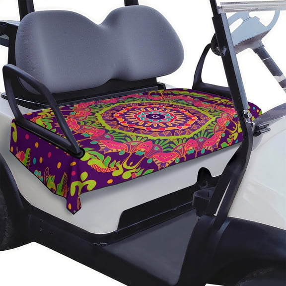 51" x 31" Paisley Style Golf Cart Bench Cover - Premium Towel for EZGO Club Car Yamaha Front Seats