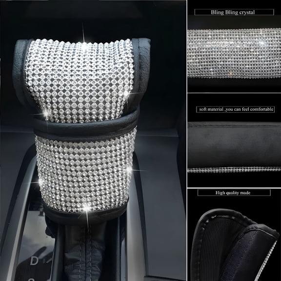 LADYGYM 2026 New Crystal Car Shift Knob Cover Gear Auto Interior Accessories Decorative for Car,Truck,Vehicle Interior,Dashboard