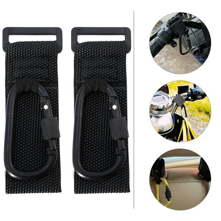 LEORX stroller hooks heavy duty Nursery Bag Hanger Black for Shoppers Daily Use 2Pcs