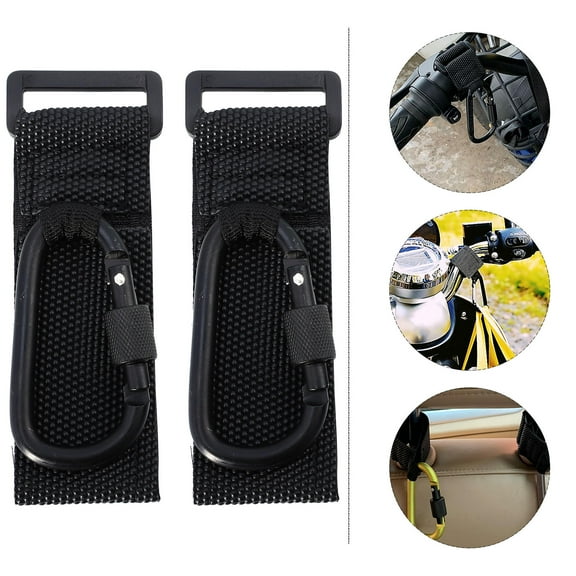 LEORX stroller hooks heavy duty Nursery Bag Hanger Black for Shoppers Daily Use 2Pcs