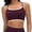 Wine, variant on Womens Double Layered Sports Bra Top 2 in 1 Adjustable Spaghetti Straps Scoop Neck Wireless Padded Workout Yoga Crop Tank Tops Trendy Color-Block Sleeveless Sportwear Dark Gray L