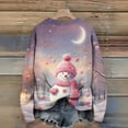 thumbnail image 4 of Wutalume Women's Funny Ugly Christmas Sweater, Round Neck Christmas Jumper with Holiday Prints, Festive Party Costume, Cozy Winter Pullover for Christmas and Seasonal Gatherings,Purple Pink M, 4 of 4