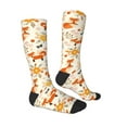 thumbnail image 3 of Balery Flower Fox Fun Novelty Socks Men'S Women'S Crew Socks Funny Crazy Novelty Socks Quirky And Cool Socks, 3 of 9