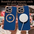 thumbnail image 5 of Magnetic Case for iPhone 13 Pro Max Case for Women Men [ Compatible with MagSafe ], Cute Love Heart Soft Back Cover Raised Full Camera Lens Protection Phone Case (6.7") - Blue, 5 of 12