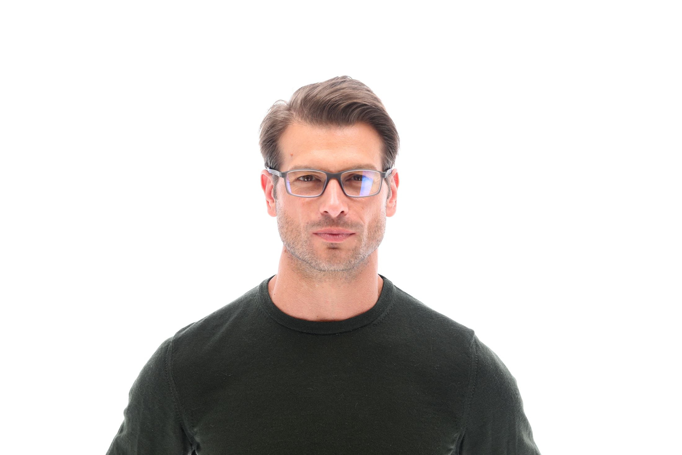 SAV Sportex Blue Light Protection Reading Glasses, Rectangle Full Rim Frame, 4200, +1.25, Blue