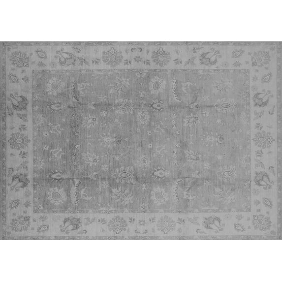 Ahgly Company Indoor Rectangle Oriental Gray Industrial Area Rugs, 6' x 9'