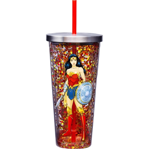 WONDER WOMAN GLITTER CUP