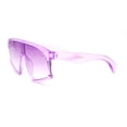thumbnail image 3 of Kids Child Size Fashionable Flat Top Shield Plastic Pop Sunglasses Purple, 3 of 4