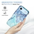 thumbnail image 7 of CASEFIV Compatible with iPhone Air Case 6.5 Inch 2025,Marble Pattern 3 in 1 Heavy Duty Shockproof Rugged Hard PC+Soft Silicone Drop Protective Women Girls Phone Cases for iPhone 17 Air,Blue Cyan, 7 of 7
