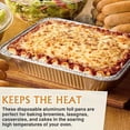 thumbnail image 2 of Aluminum Pans Trays with Deep Plastic Lids 9"x13" inch Half Size Disposable Containers with Heavy Duty Lids - Pack of 25 Recyclable Pans for Baking Storing - Reusable Oven Air Fryer and Freezer Safe, 2 of 7