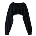thumbnail image 6 of Gsakboxl Hoodie Women Cropped Long Sleeve Hooded Sweatshirt Athletic Workout Yoga Top For Teen Girls Fashion Sportswear, 6 of 6