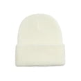 thumbnail image 2 of Women's Waffle Knit Beanie, Solid Color Rolled Brim Slouchy Hat, Thickened Winter Warm Cuffed Hat for Outdoor, Casual Daily Wear and Gift White, 2 of 7
