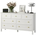 thumbnail image 6 of LYNSOM 7 Drawer White Dresser for Bedroom, 55" Wood Dresser with Gold Handles, Wide Modern Chest of Drawers for Hallway, Entryway, 6 of 6