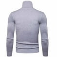 thumbnail image 4 of Tuphregyow Men Ribbed Slim Knitted Pullover Turtle Neck Sweater Trendy Solid Comfy Chunky Casual Fall Winter Warm Sweaters Long Sleeve Knit Pullover Oversized Gray L, 4 of 8