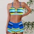 thumbnail image 4 of Qingpeng Women's Plus Size Printed Tankini Set with Wide Straps Two Piece Bathing Suit with High Waist Boyshort Bottom, 4 of 6