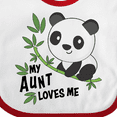 thumbnail image 4 of Inktastic My Aunt Loves Me Cute Panda Boys or Girls Baby Bib, 4 of 4