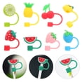 thumbnail image 4 of WEUVEB Themed Straw Covers Cap Silicone Straw Protection 8Pcs, 4 of 8
