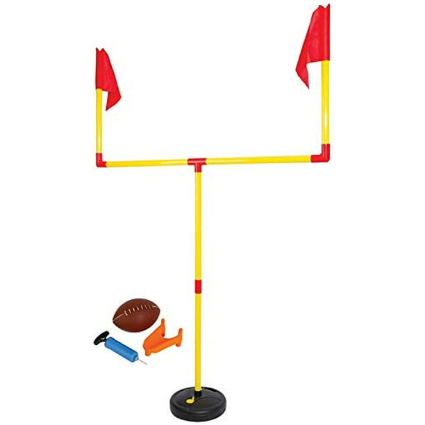 Kids Football Goal Post Set Easy Assembly Kicking Tee Goal Post 4x6