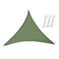 thumbnail image 1 of Vela de sombra impermeable con anillos en D de acero inoxidable, tela Oxford parasol Ejército TriánguloVerde, 1 of 7