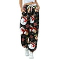 thumbnail image 2 of Christmas Printed Women Sweatpants Active Drawstring Jogger Pants Sports Athletic Trouser, 2 of 6