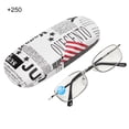 thumbnail image 2 of Gafas de lectura unisex elegantes +2.50, marco plateado con lentes transparentes que bloquean la luz azul para hombres y mujeres, 2 of 8