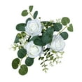 thumbnail image 1 of AMLESO Candle Garland Artificial Floral Wreaths for Dining Table Tabletop Cafe White, 1 of 8