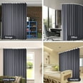 thumbnail image 5 of CBSRORO Room Divider Blackout Curtains with Ceiling Mounted Curtain Track Set,1 Panel Gray Divider Curtain and White Flexible Curtain Track for Room Separation, 5 of 9