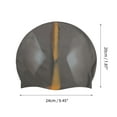 thumbnail image 4 of Unique Bargains 1 Pc Waterproof Flat Swimming Cap Gray Black Yellow, 4 of 6