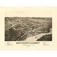 thumbnail image 3 of Norris 24x20 Black Modern Framed Museum Art Print Titled - South Newmarket New Hampshire - Norris 1884, 3 of 5