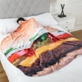 thumbnail image 7 of Flannel Hamburger Throw Blanket,Giant Round Funny Food Blanket For Kids,Funny Gift,71", 7 of 7