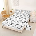 thumbnail image 2 of Manfei Black Bow Queen Sheet Sets for Girls, Dreamy Princess Style Bed Set, 4-Piece, 2 of 5