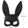 thumbnail image 4 of 1 máscara de conejito para mujer, máscara de conejo, accesorio para disfraz de fiesta de Pascua de Halloween (negro mate), 4 of 5
