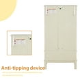 thumbnail image 5 of MDQMD Antique White Display Cabinet with Adjustable Glass Shelves and 1 Drawer,Small Curio Cabinet with Glass Doors and Light for Living Room, 5 of 10