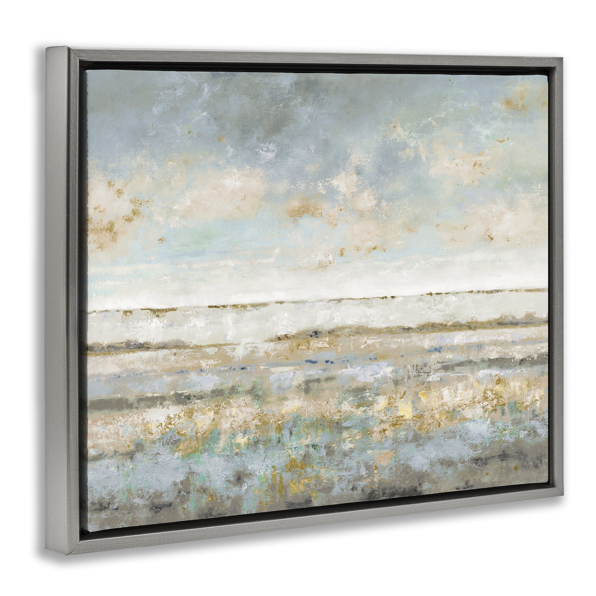 Stupell Industries Contemplative Mood Abstract Gray Framed Floater Canvas Wall Art, design by Lorenzo Collective