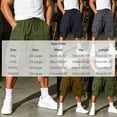 thumbnail image 3 of ZQUUVOU Men's Cargo Shorts Casual Elastic Waist Drawstring Summer Lightweight Work Hiking Short Pants with Pockets Gray, 3 of 7