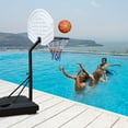 thumbnail image 4 of HooKung Swimming Pool Basketball Hoop Portable Water Basketball Goal Poolside Height Adjustable Beach Basketball Stand for Pool with Base and 35" Backboard for Indoor Outdoor Games 3.1-4.7 FT Black, 4 of 12