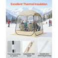 thumbnail image 6 of VEVOR Pop up Sports Tent, 63x63 in Clear Bubble Tent for 2-4 Persons, Waterproof Outdoor Pod with Floor Mat & Top Cover, Garden Igloo Dome Tents Camping Shelter for Events Fishing Cheering, 6 of 9